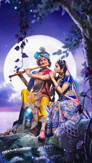 Krishna Iphone Sweet Full Moon Wallpaper