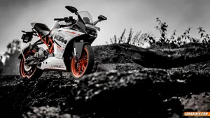 Ktm Rc 390 White And Orange Wallpaper