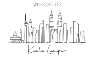 Kuala Lumpur City Drawing Wallpaper