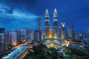 Kuala Lumpur With Blue Sky Wallpaper