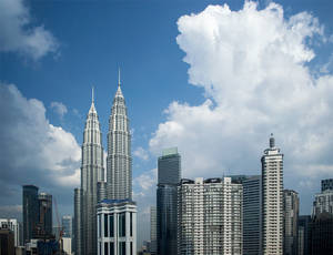 Kuala Lumpur With Cloudy Sky Wallpaper