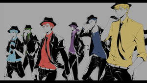 Kuroko's Characters In Suits Wallpaper
