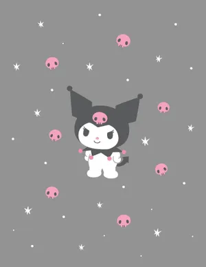 Kuromi Iphone Skulls Stars Wallpaper