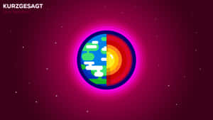 Kurzgesagt Earth Core Wallpaper