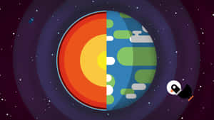 Kurzgesagt Earth Sun Wallpaper