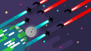 Kurzgesagt Space Invaders Wallpaper