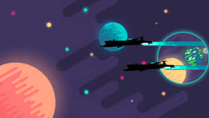 Kurzgesagt Spaceship Wallpaper