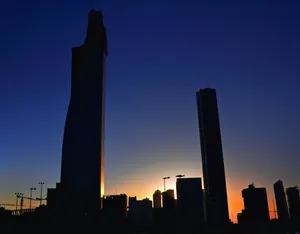Kuwait Building Silhouettes Wallpaper