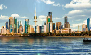 Kuwait City Hyper Realistic Rendering Wallpaper