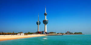 Kuwait Towers Eye-catching Spheres Wallpaper