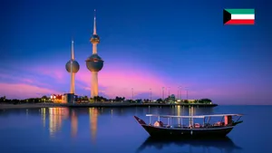 Kuwait Towers Facing The Sea Wallpaper