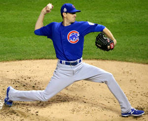 Kyle Hendricks Gearing Up To Pitch Wallpaper