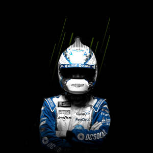 Kyle Larson Wearing A Helmet Wallpaper