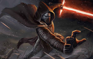Kylo Ren Darth Vader Mask Artwork Wallpaper
