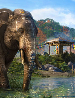 Kyrat's Elephant Far Cry 4 Hd Phone Wallpaper