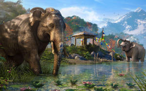 Kyrat's Elephants Far Cry 4 Hd Phone Wallpaper