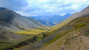 Kyrgyzstan Brown And Green Mountains Wallpaper