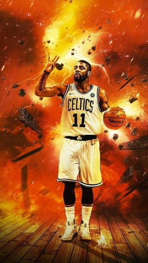 Kyrie Irving In Fire Wallpaper