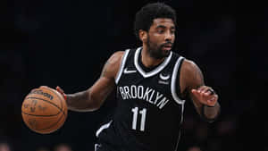 Kyrie Irving Nets Raising Hand Wallpaper