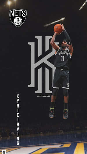 Kyrie Irving Of The Brooklyn Nets Leading The Charge Wallpaper