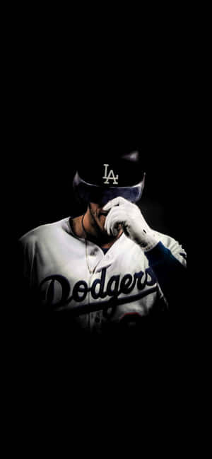 L A Dodgers Player Preparation Moment Wallpaper