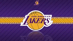 La Lakers Logo Glossy Purple Wallpaper