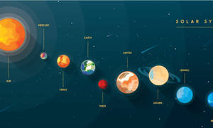 Labeled Solar System Clip Art Wallpaper