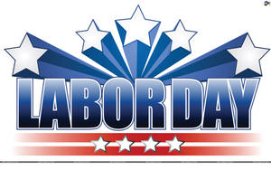 Labor Day Digital Logo With Stars Wallpaper