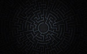 Labyrinth On Blank Black Wallpaper