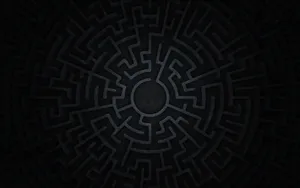 Labyrinth On Blank Black Wallpaper