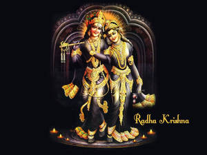 Lady Radha And Lord Krishna 4k Dark Digital Artwork Wallpaper