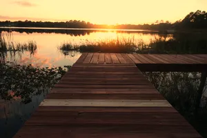Lake Under The Sunset Wallpaper