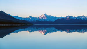 Lake With Snowy Mountains Imac 4k Wallpaper