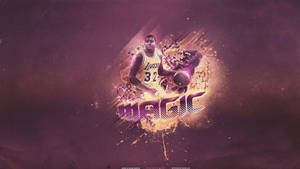 Lakers Magic Johnson Indigo Art Wallpaper