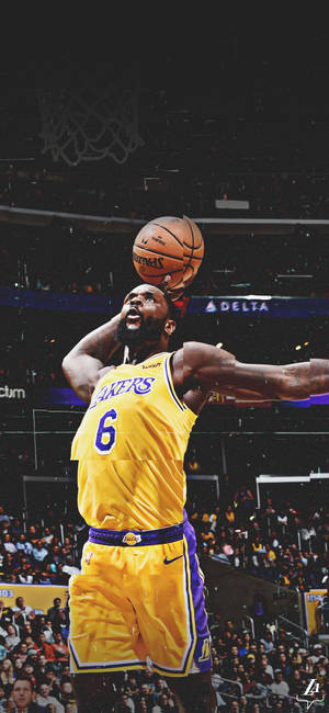 Lakers Showing Off Their Dunking Skills Wallpaper