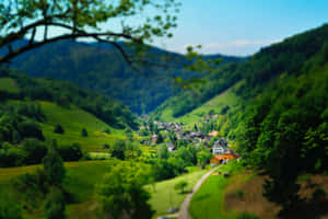 Landscape Village Deep Focus Effect Wallpaper