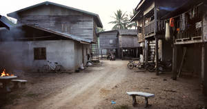 Laos Kong Lor Village Wallpaper