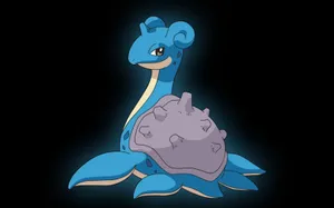 Lapras Black Background Wallpaper