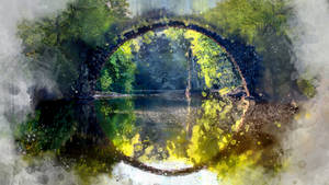 Laptop 4k Nature Half-circle Bridge Wallpaper