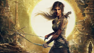 Lara Croft Battles The Wilds Of Peru In Shadow Of The Tomb Raider Wallpaper