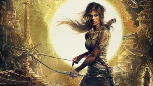Lara Croft Battles The Wilds Of Peru In Shadow Of The Tomb Raider Wallpaper