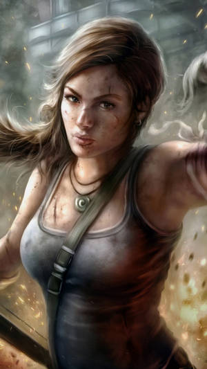 Lara Croft Blonde Tomb Raider Iphone Wallpaper