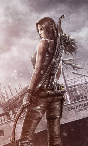 Lara Croft Iphone Video Game Heroine Wallpaper