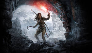 Lara Croft Snow Mountain Tomb Raider Wallpaper