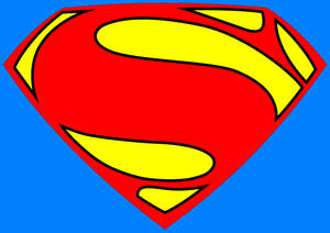 Large Superman Logo On Blue Wallpaper