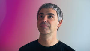 Larry Page Tech Billionaire Ombre Digital Photo Edit Wallpaper