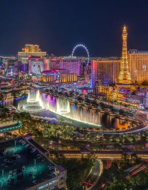Las Vegas Aerial Perspective Phone Wallpaper