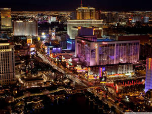 Las Vegas Strip Overhead Traffic Wallpaper