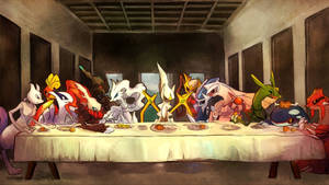 Last Supper With Lugia Wallpaper