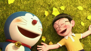 Laughing Nobita And Doraemon Wallpaper